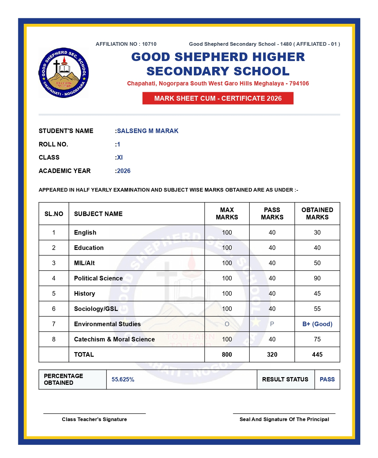 Certificate 1